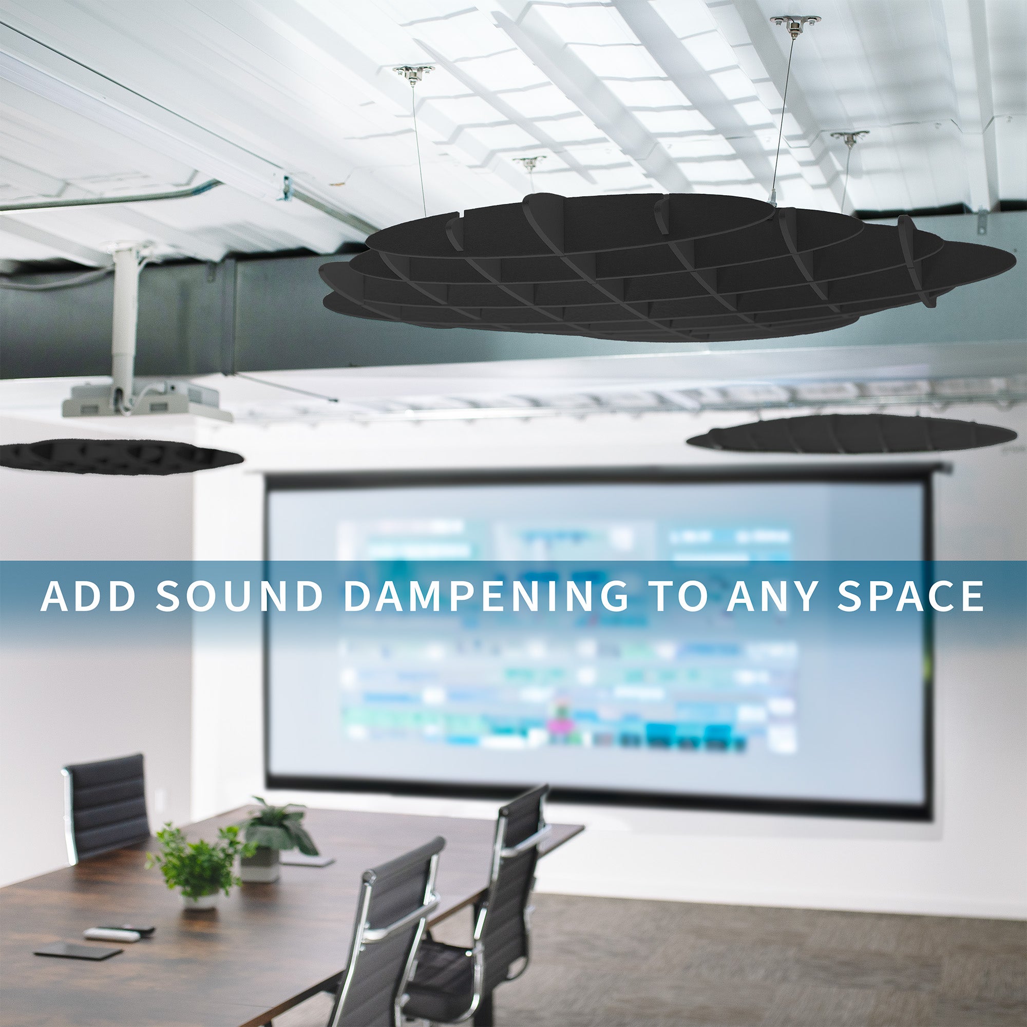 2-Pack Acoustic Ceiling Waffle Panels