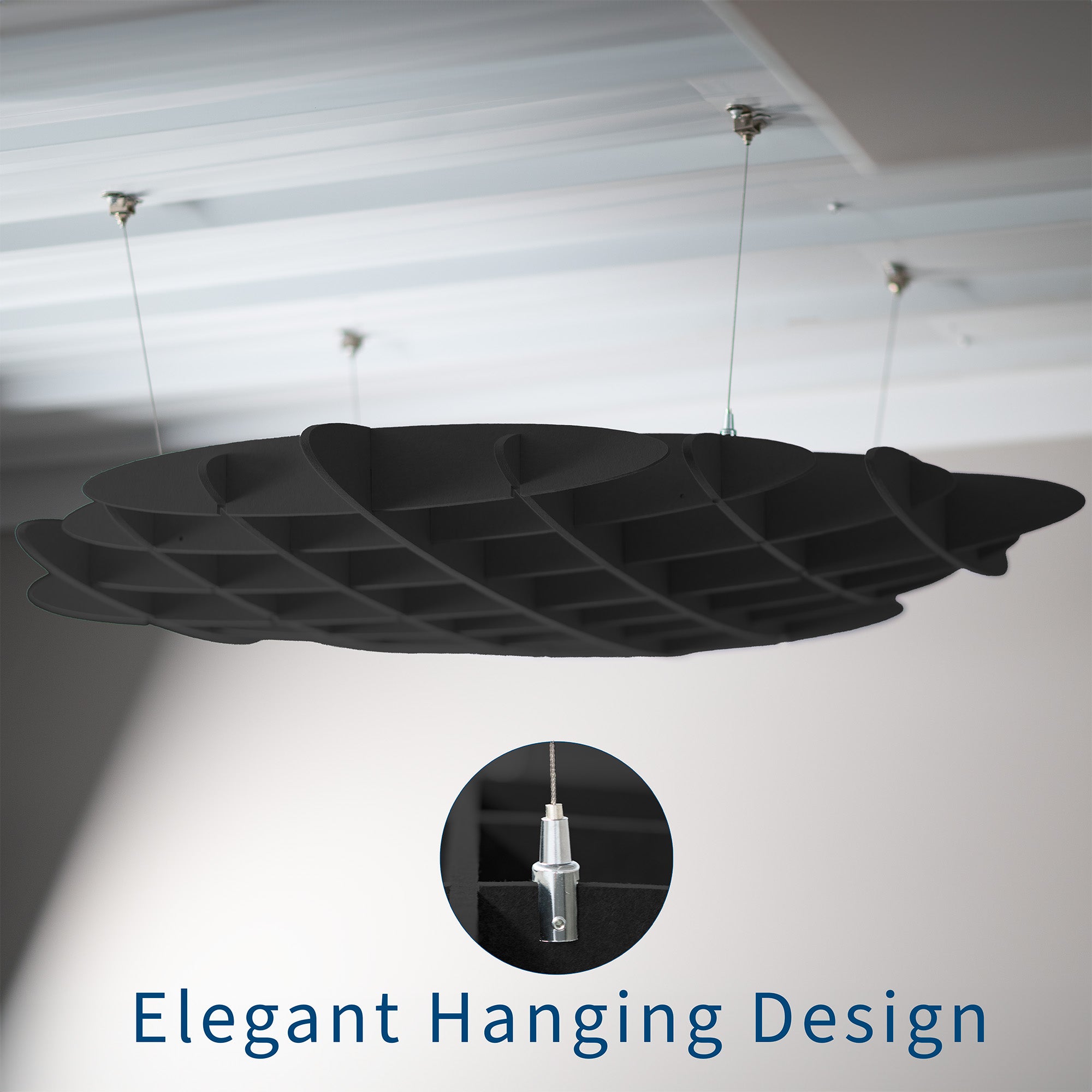 2-Pack Acoustic Ceiling Waffle Panels