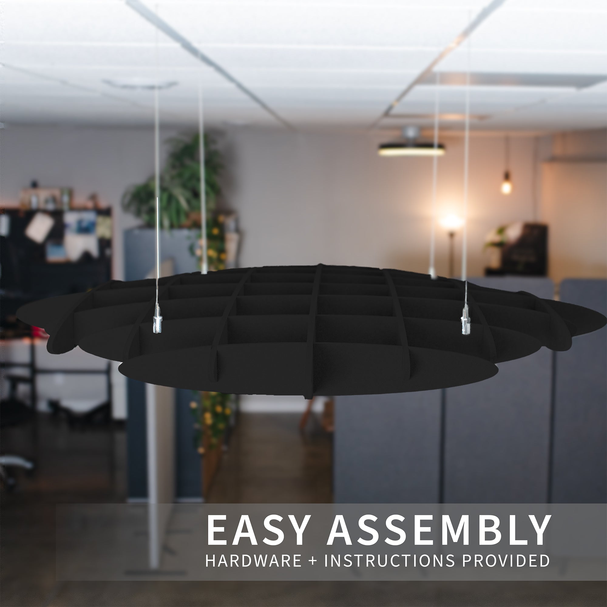 2-Pack Acoustic Ceiling Waffle Panels