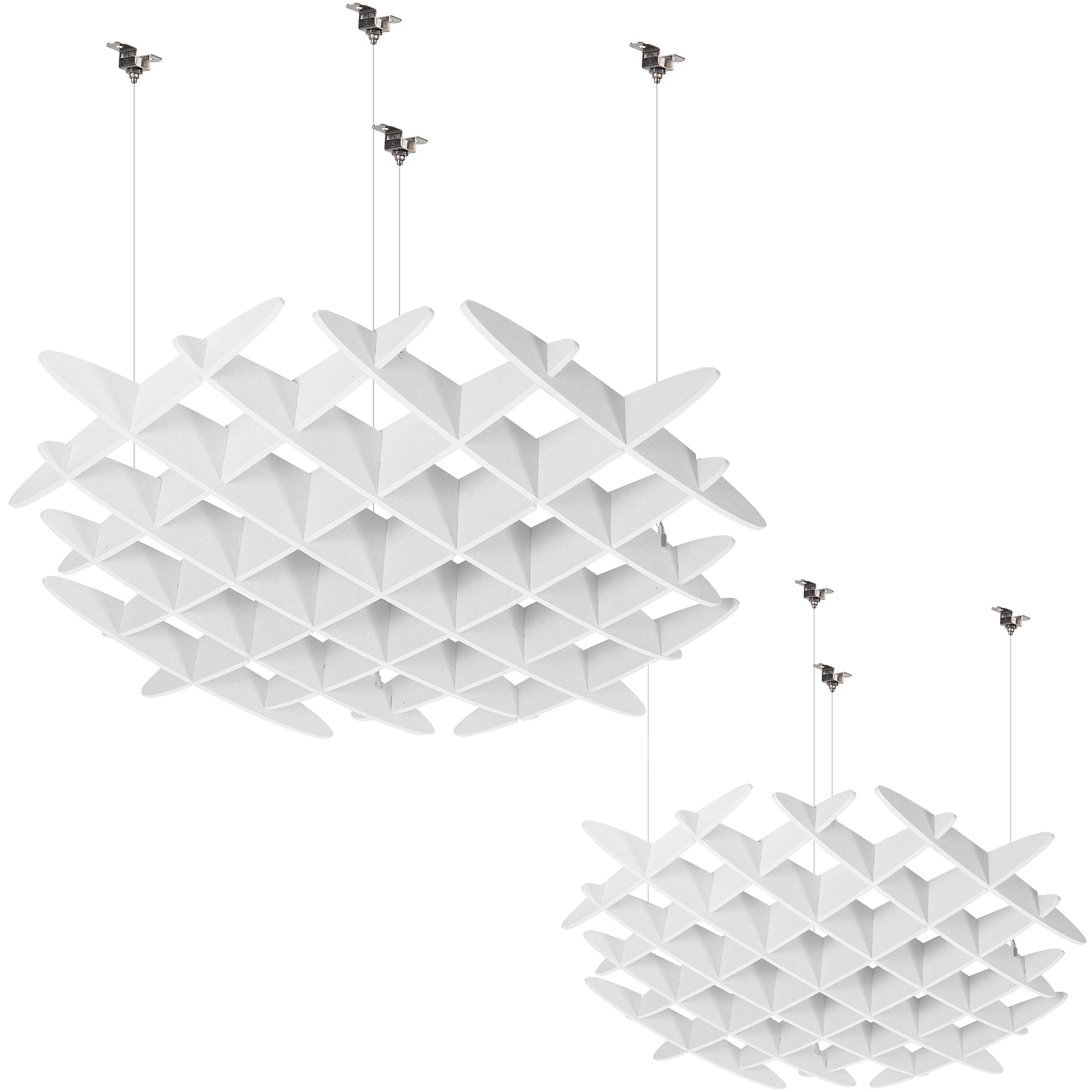 2-Pack Acoustic Ceiling Waffle Panels