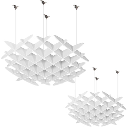 2-Pack Acoustic Ceiling Waffle Panels