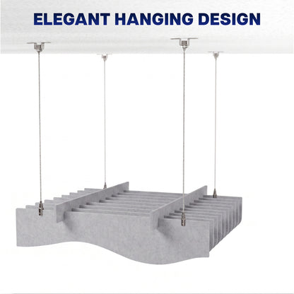 Wave Acoustic Ceiling Waffle Panel