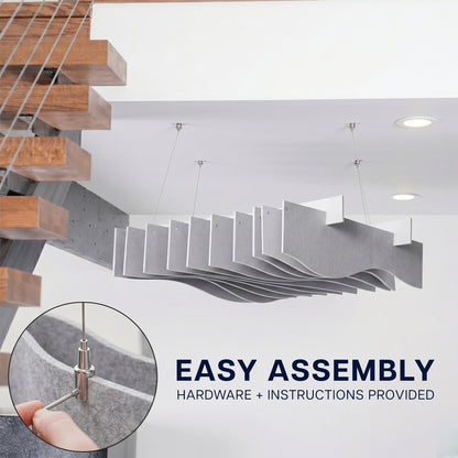 Wave Acoustic Ceiling Waffle Panel