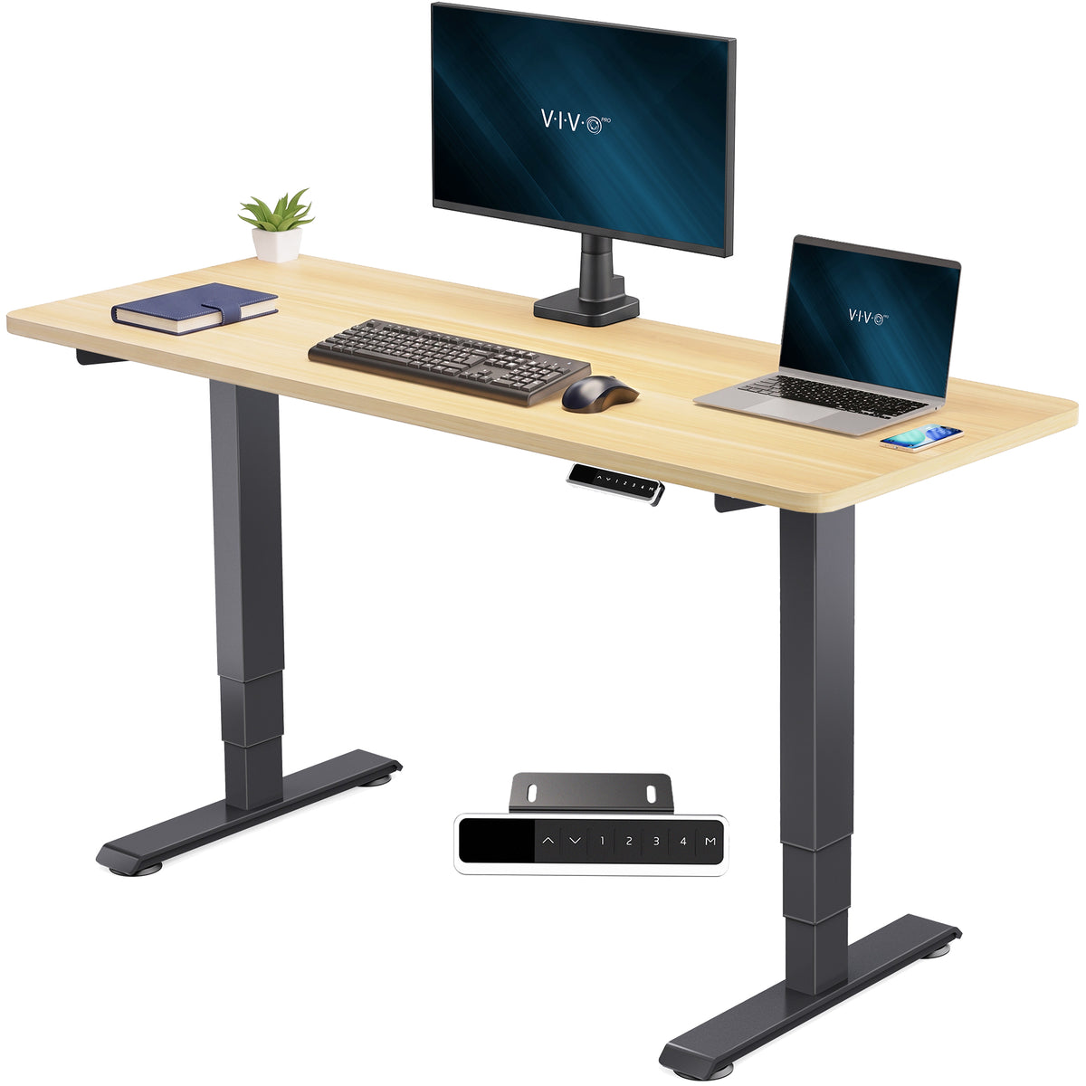 VIVO PRO 60" x 24" Dual Motor Electric Desk