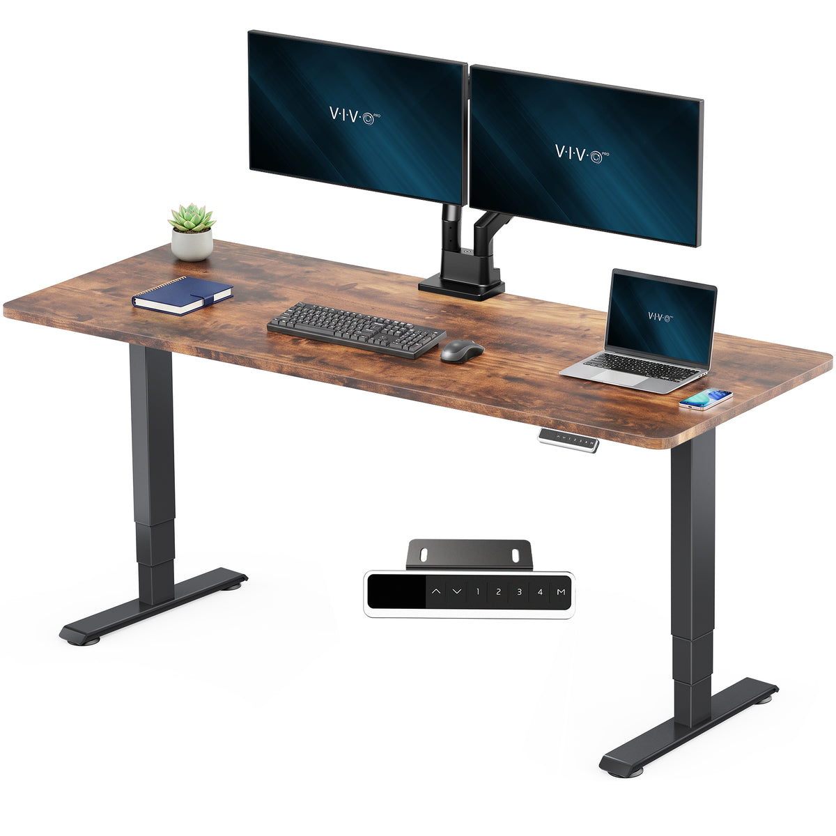 VIVO PRO 71" x 30" Dual Motor Electric Desk