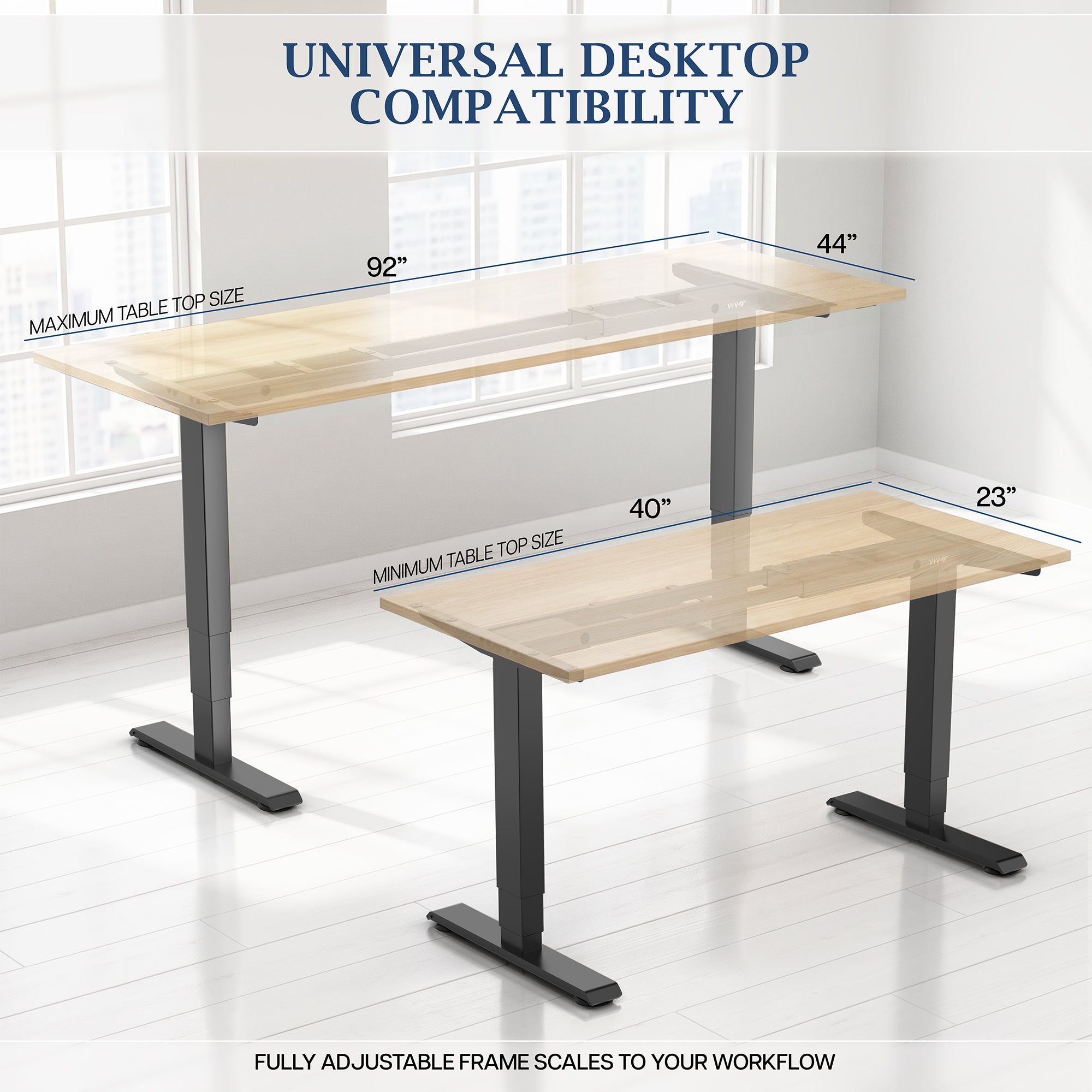 VIVO PRO Premium Electric Dual Motor Desk Frame with Memory Controller