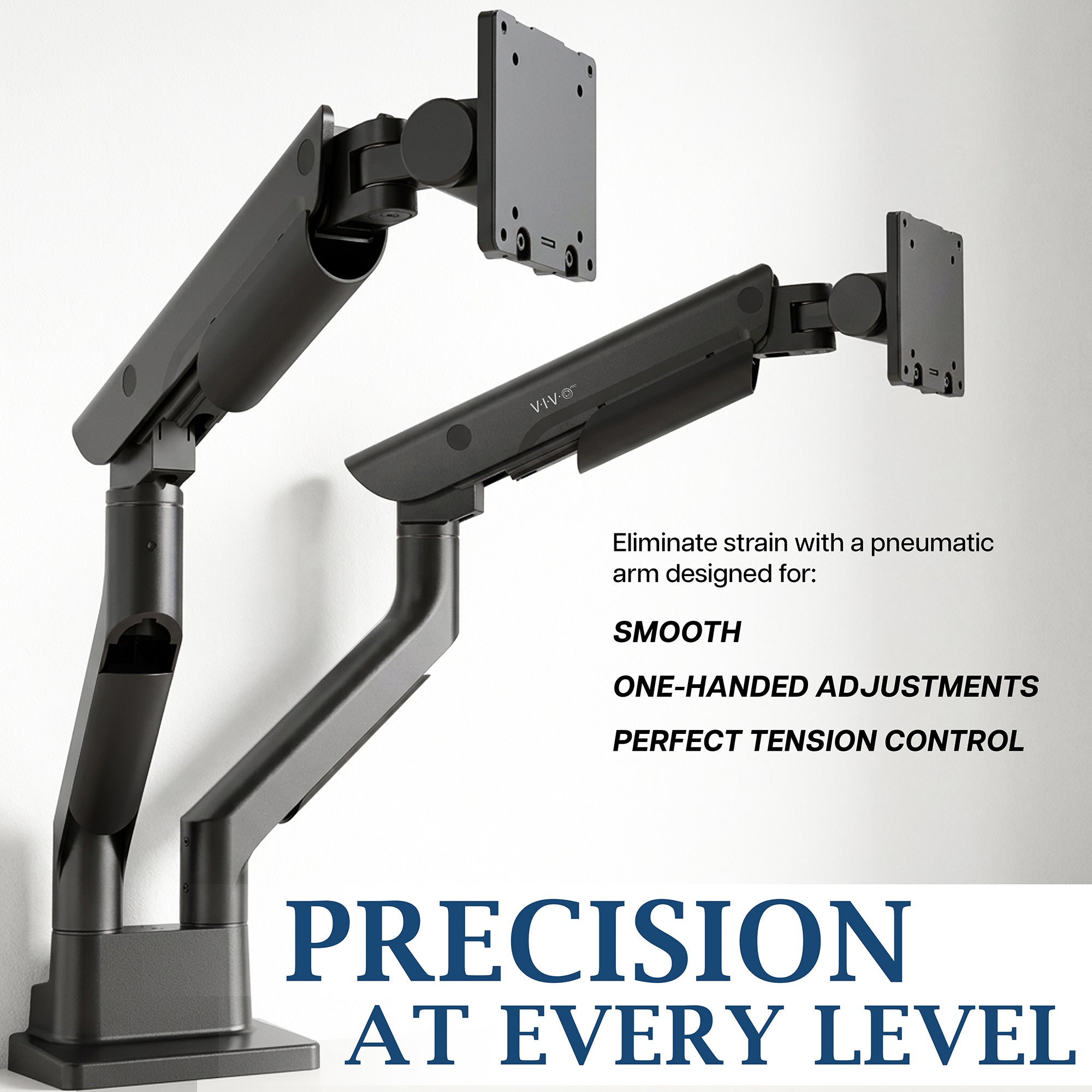 VIVO PRO Pneumatic Arm Dual Ultrawide Monitor Desk Mount - Up to 45" Screens