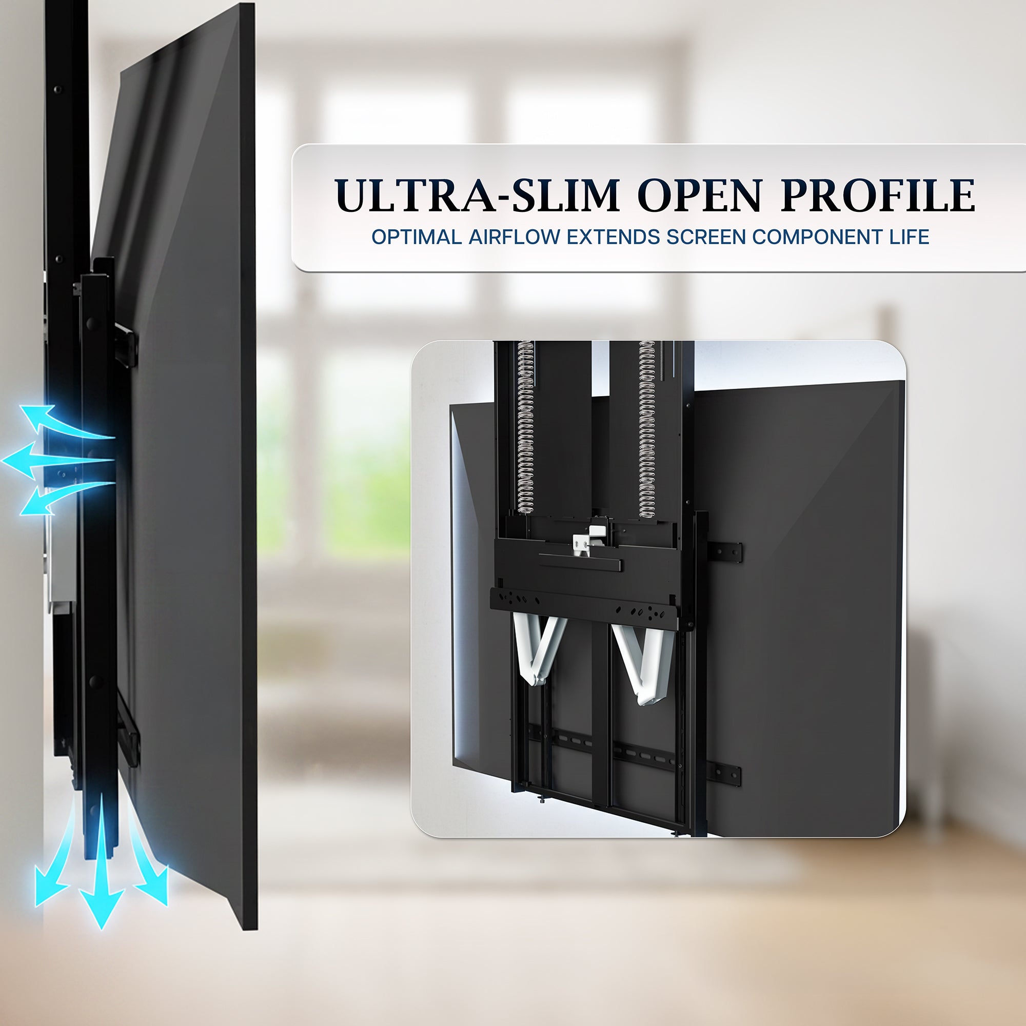 VIVO PRO Manual Height Adjustable TV Wall Mount - 75” to 90