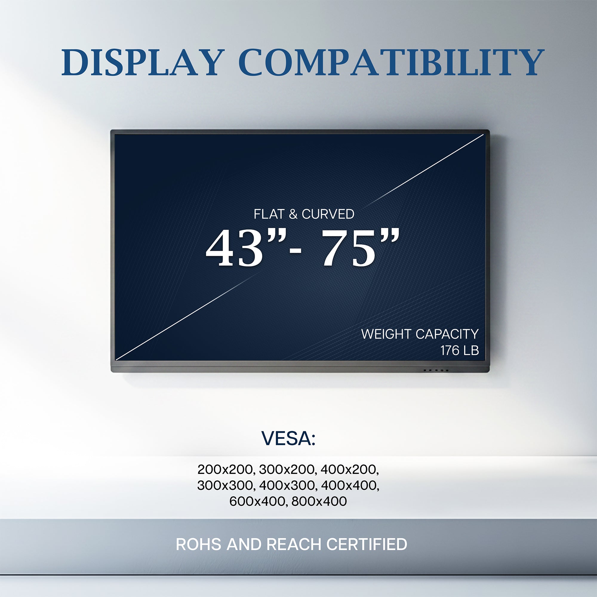 VIVO PRO Large TV Wall Mount - 43" to 75" Screens