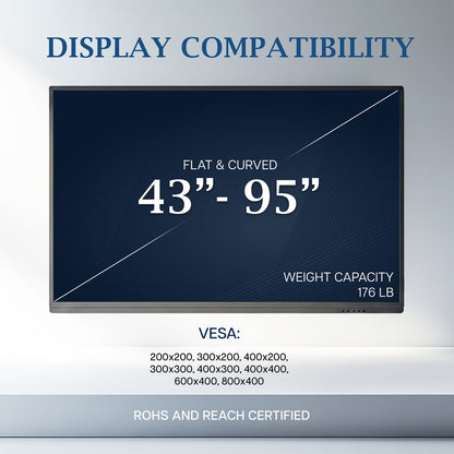 VIVO PRO Tilting Large TV Wall Mount - 43" to 95" Screens