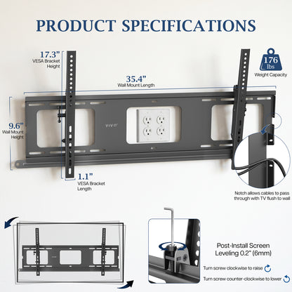 VIVO PRO Tilting Large TV Wall Mount - 43" to 95" Screens