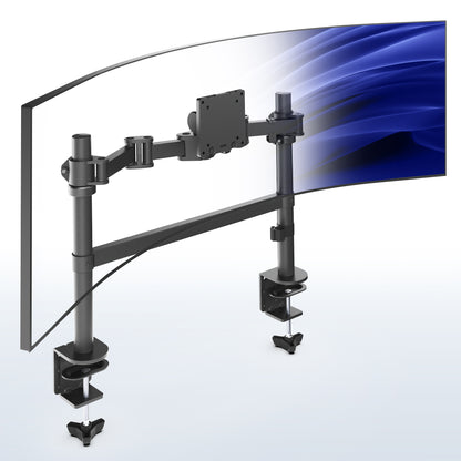 2-Pole Ultrawide Vertical Monitor Desk Mount - Up to 57” Screens