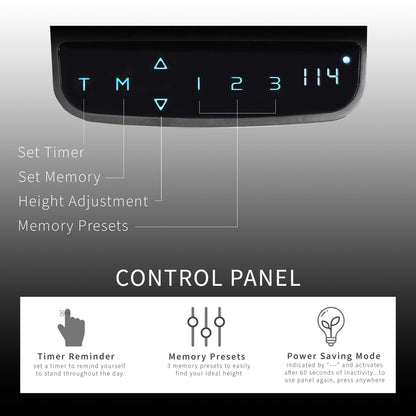 Single monitor ultrawide desk mount with electric height adjustment.