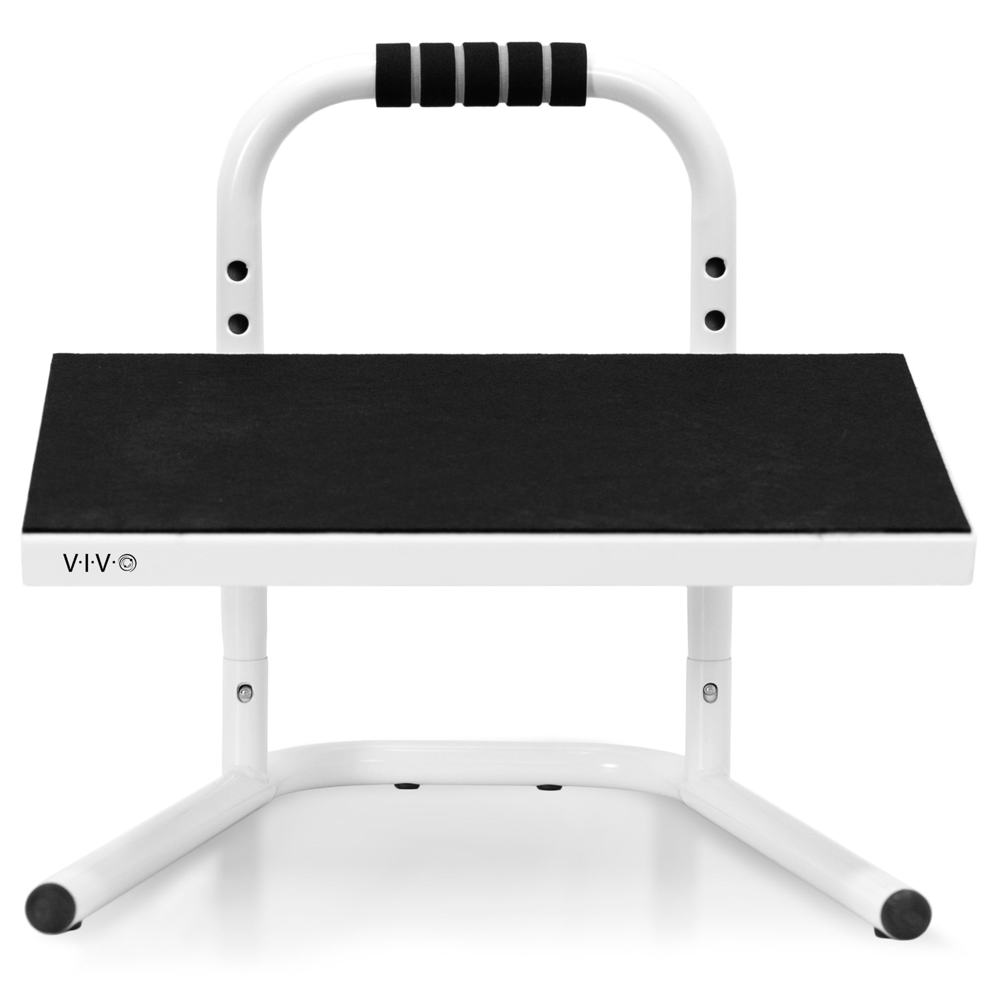 Adjustable footrest designed for workers who sit or stand all day with little ergonomic support.