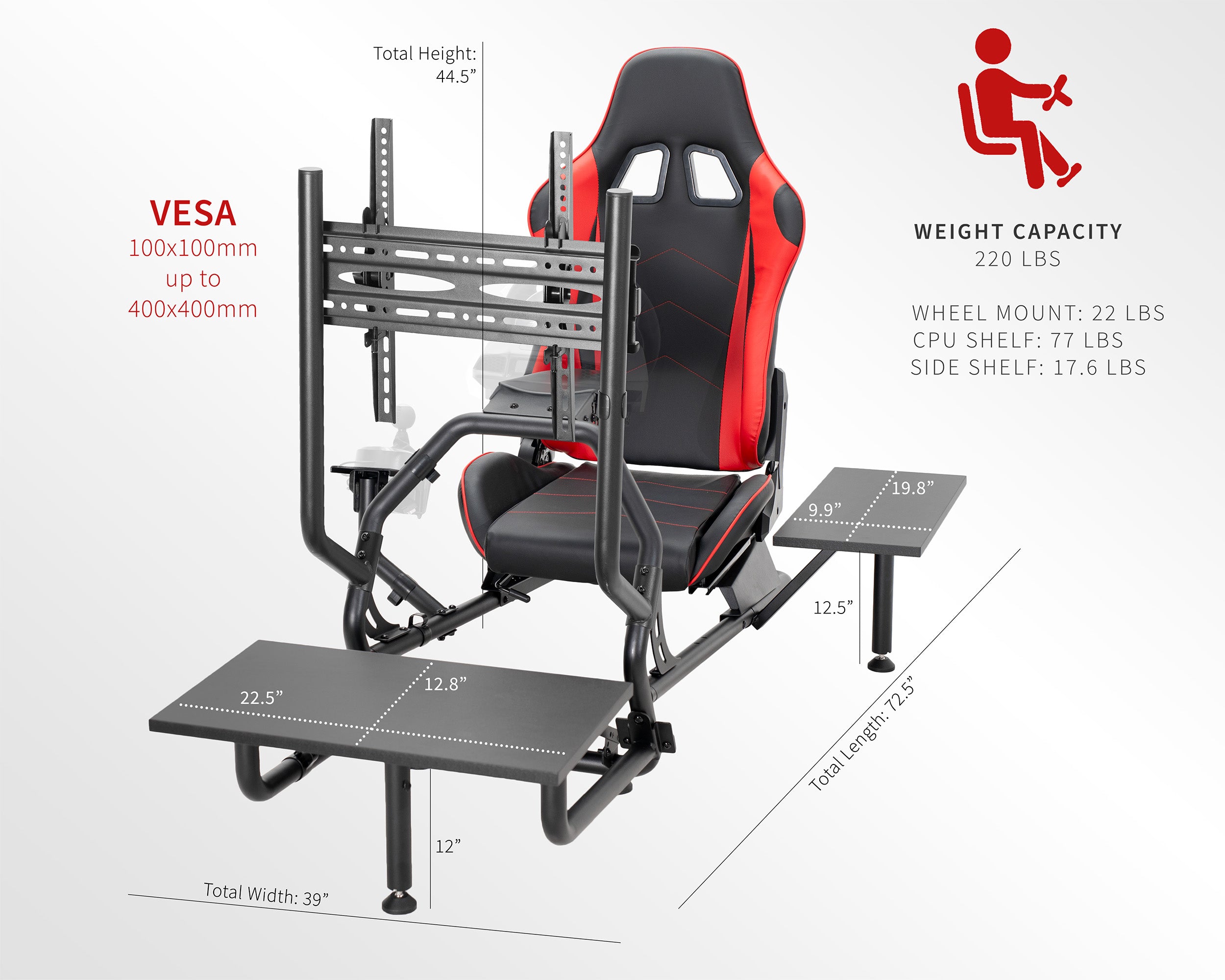Measurements and compatibility information on a grey background 