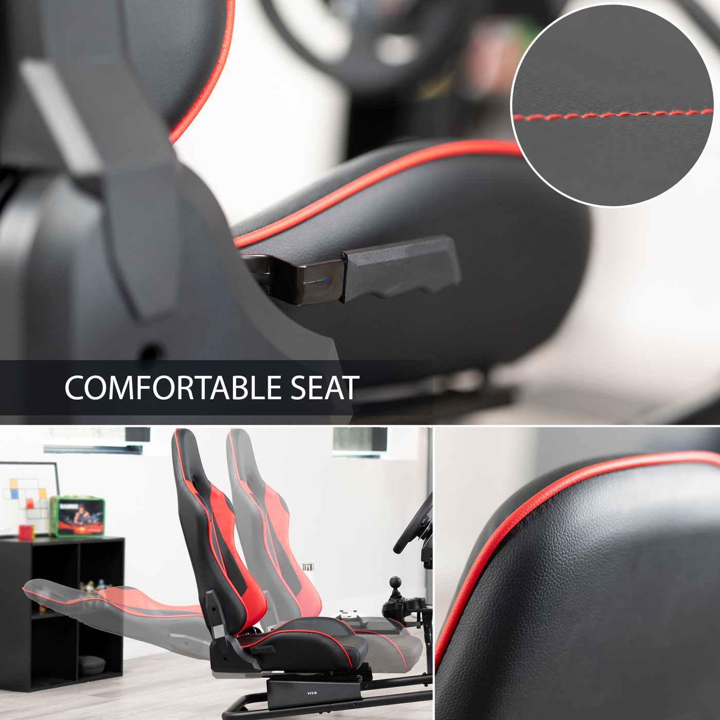 Racing Simulator Cockpit with Shelf Kit – VIVO - desk solutions, screen ...