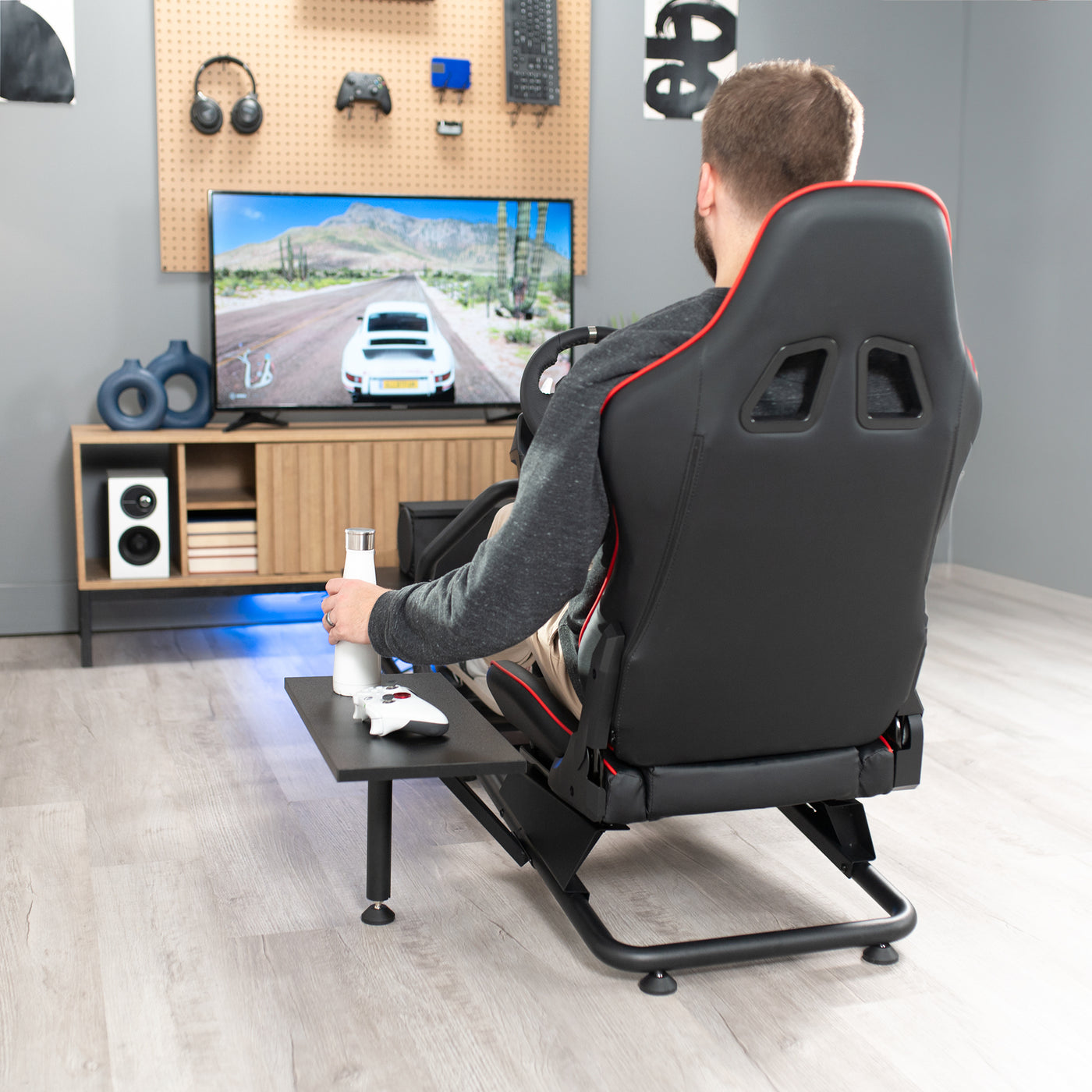 Racing Simulator Cockpit with Shelf Kit – VIVO - desk solutions, screen ...