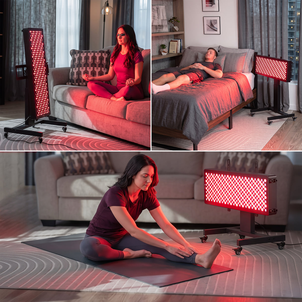 Low Height Cart Large Red Light Therapy Device