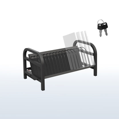16-Device Open Charging Station with Locking Compartment