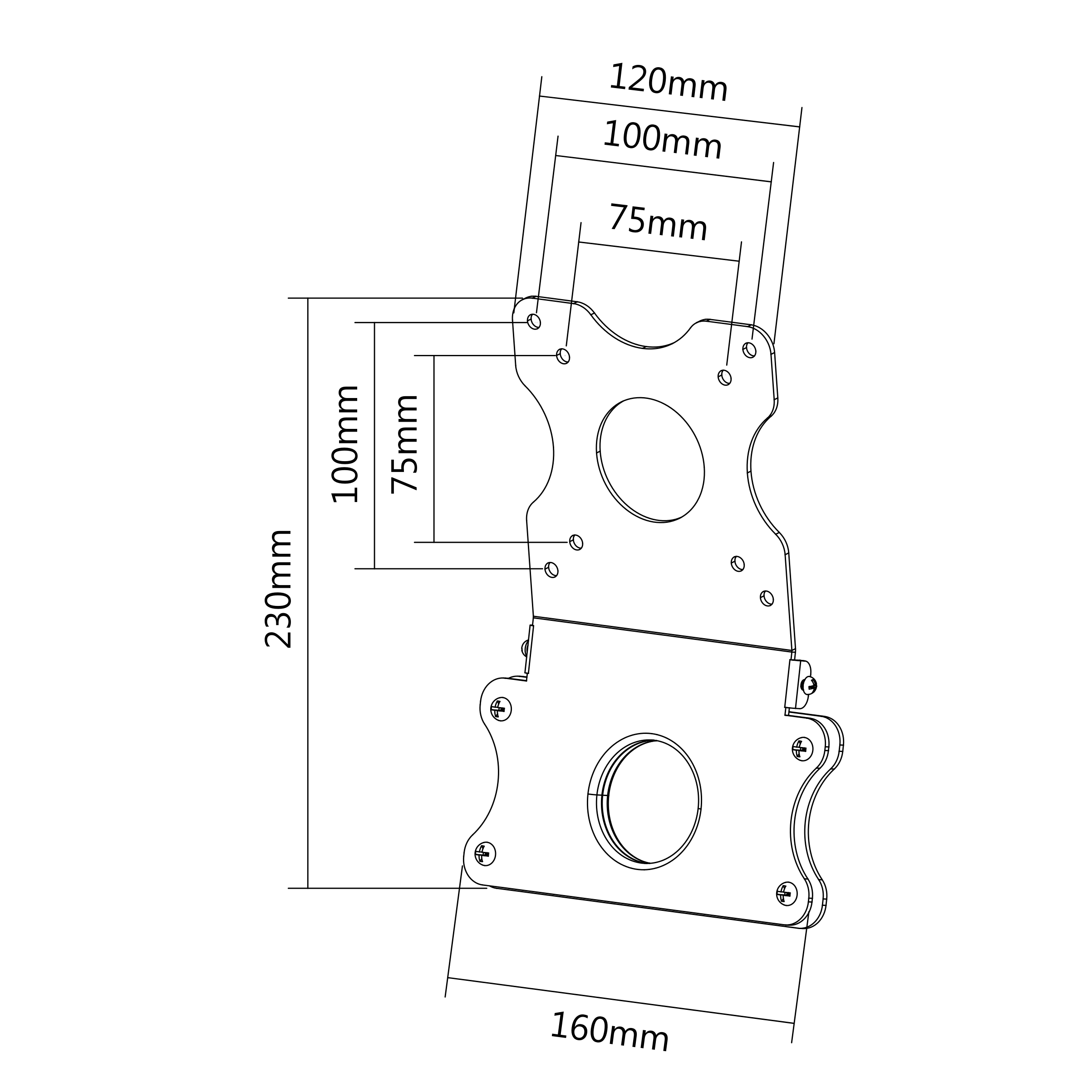 Metal Mac VESA plate adapter.