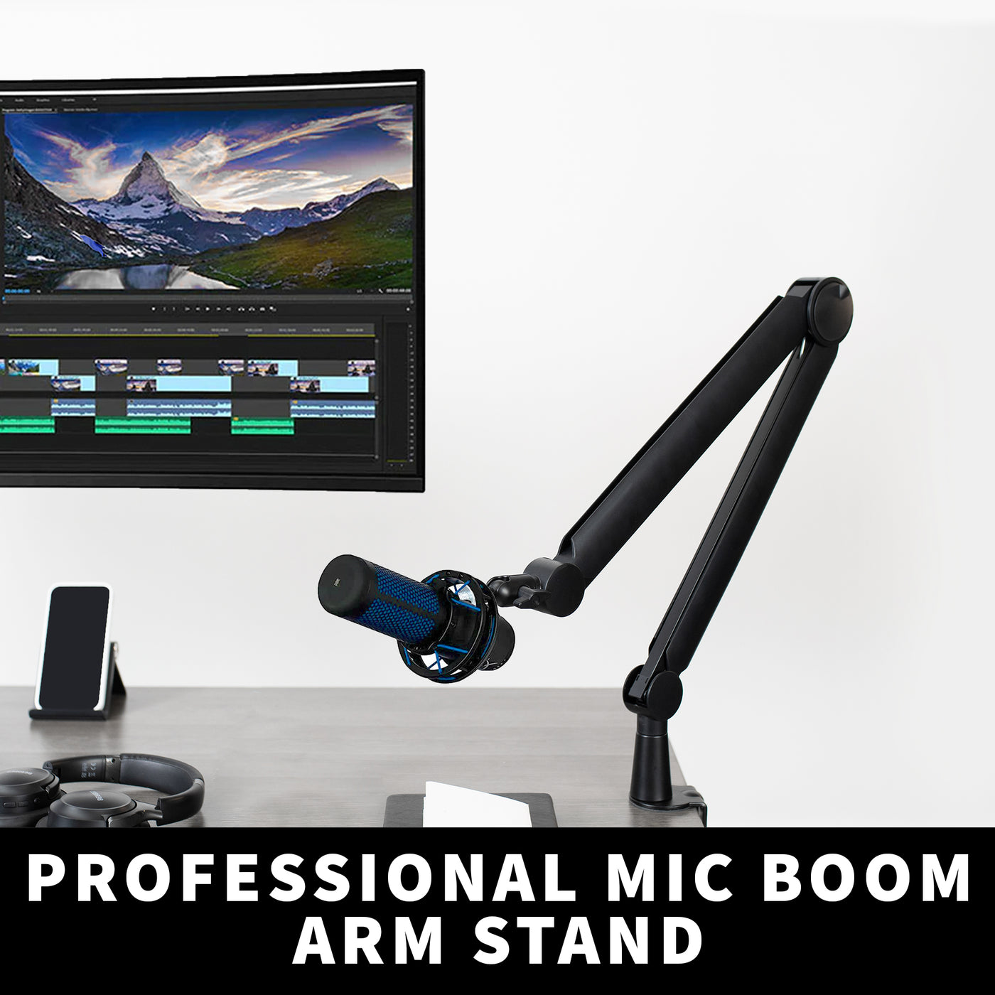 Premium Microphone Boom Arm Desk Mount – VIVO - desk solutions, screen  mounting, and more