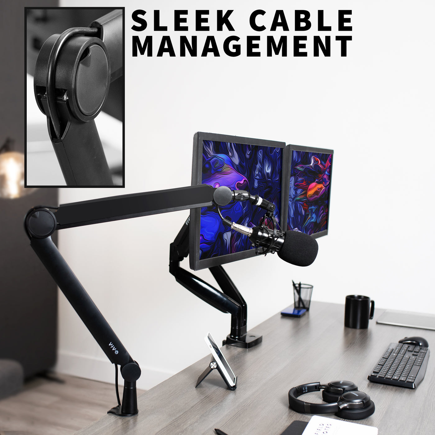  Blue Yeti Microphone Arm - Premium Boom Arm for Blue Yeti,  Heavy Duty Blue Yeti Mic Arm and Cable Management, Great for Gaming and  Streaming, 360° Rotatable Blue Yeti Mic Stand