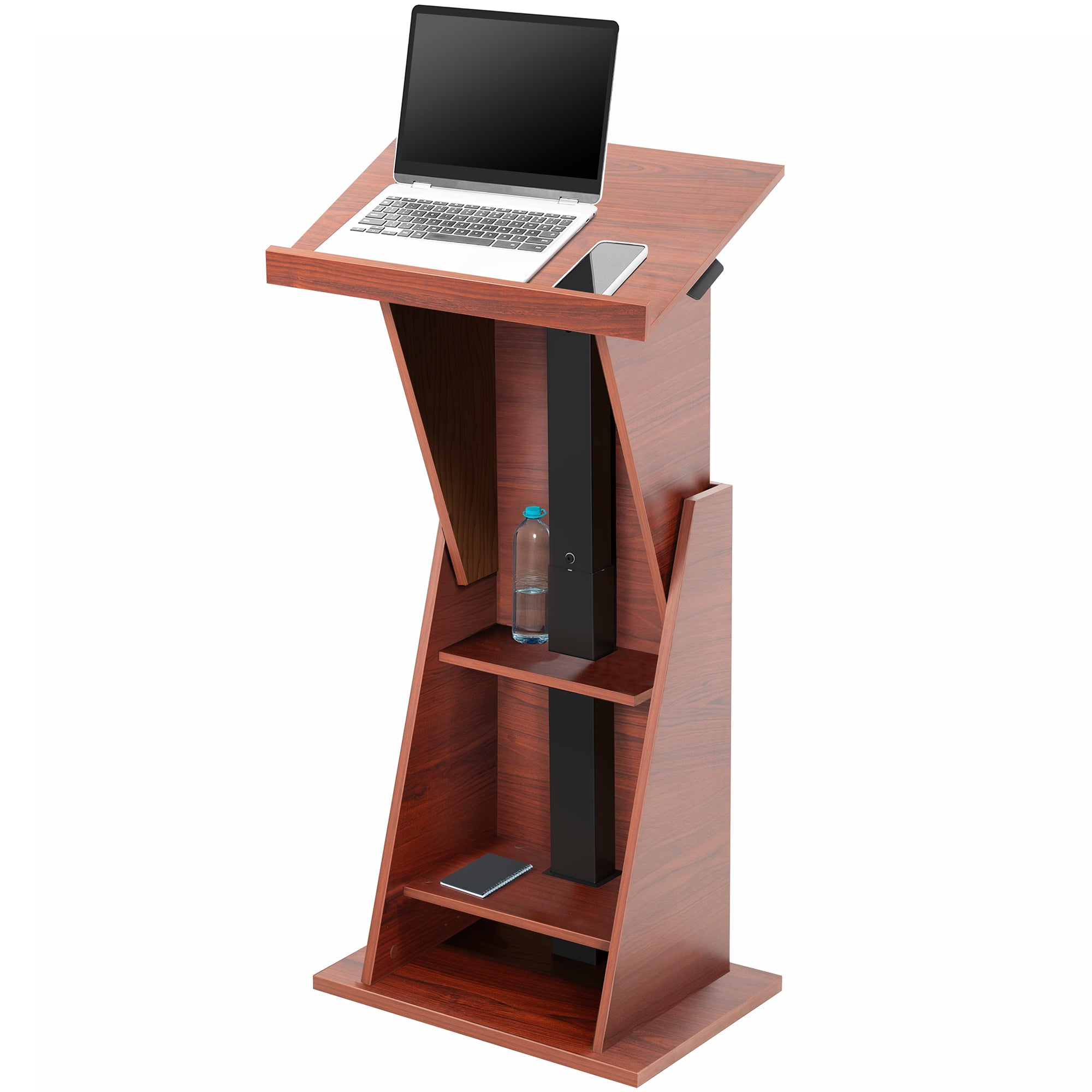 Dark Walnut Height Adjustable Podium