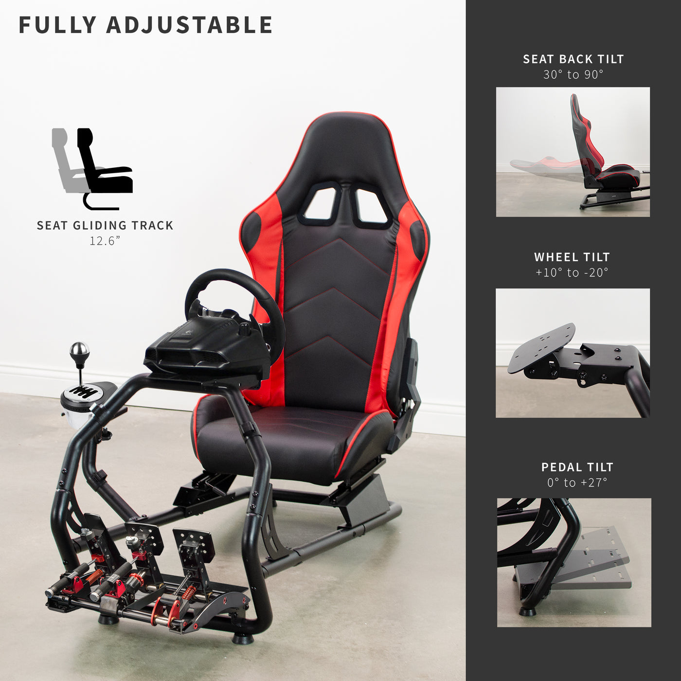Racing Simulator Cockpit – VIVO - desk solutions, screen mounting, and more