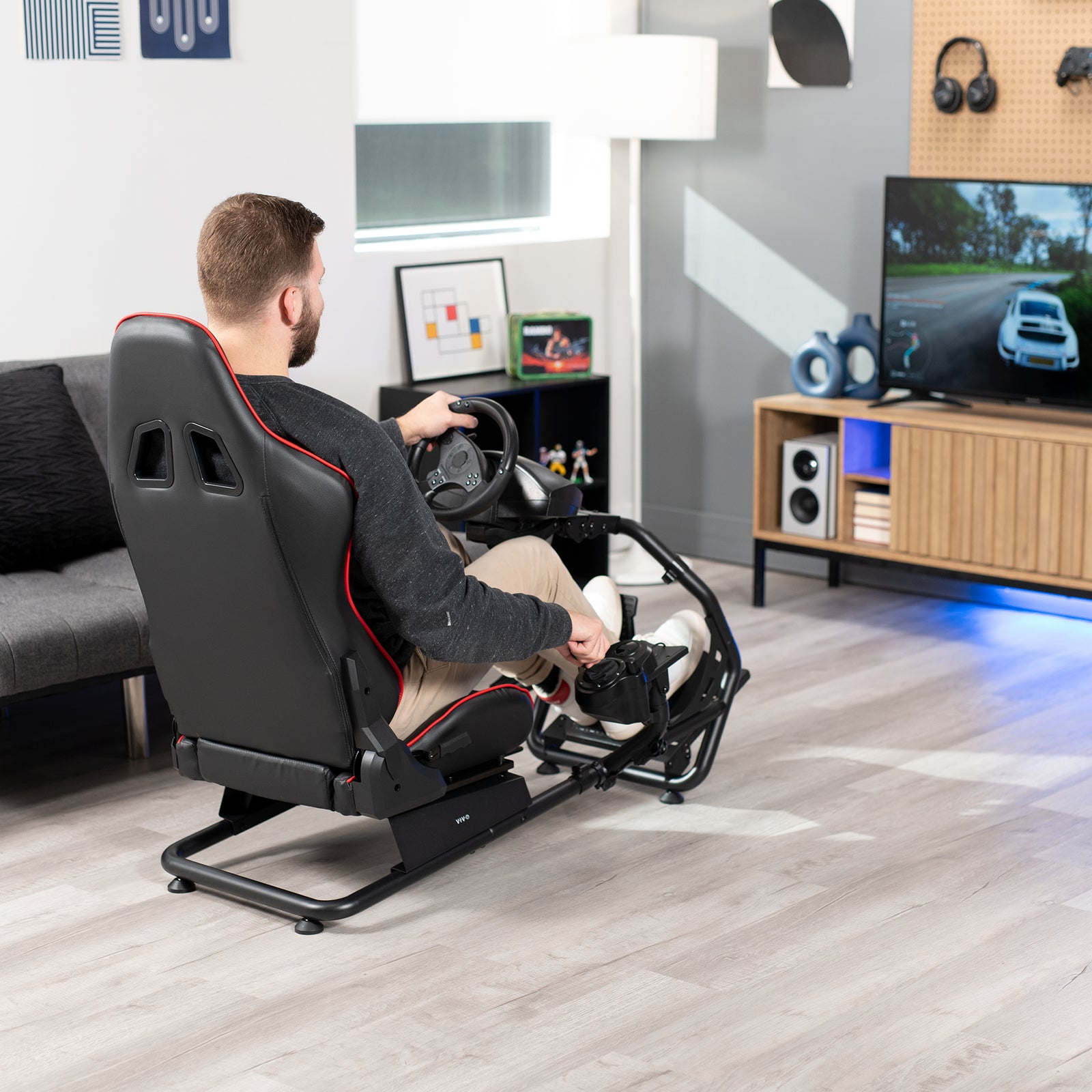 Racing Simulator Cockpit – VIVO - desk solutions, screen mounting, and more