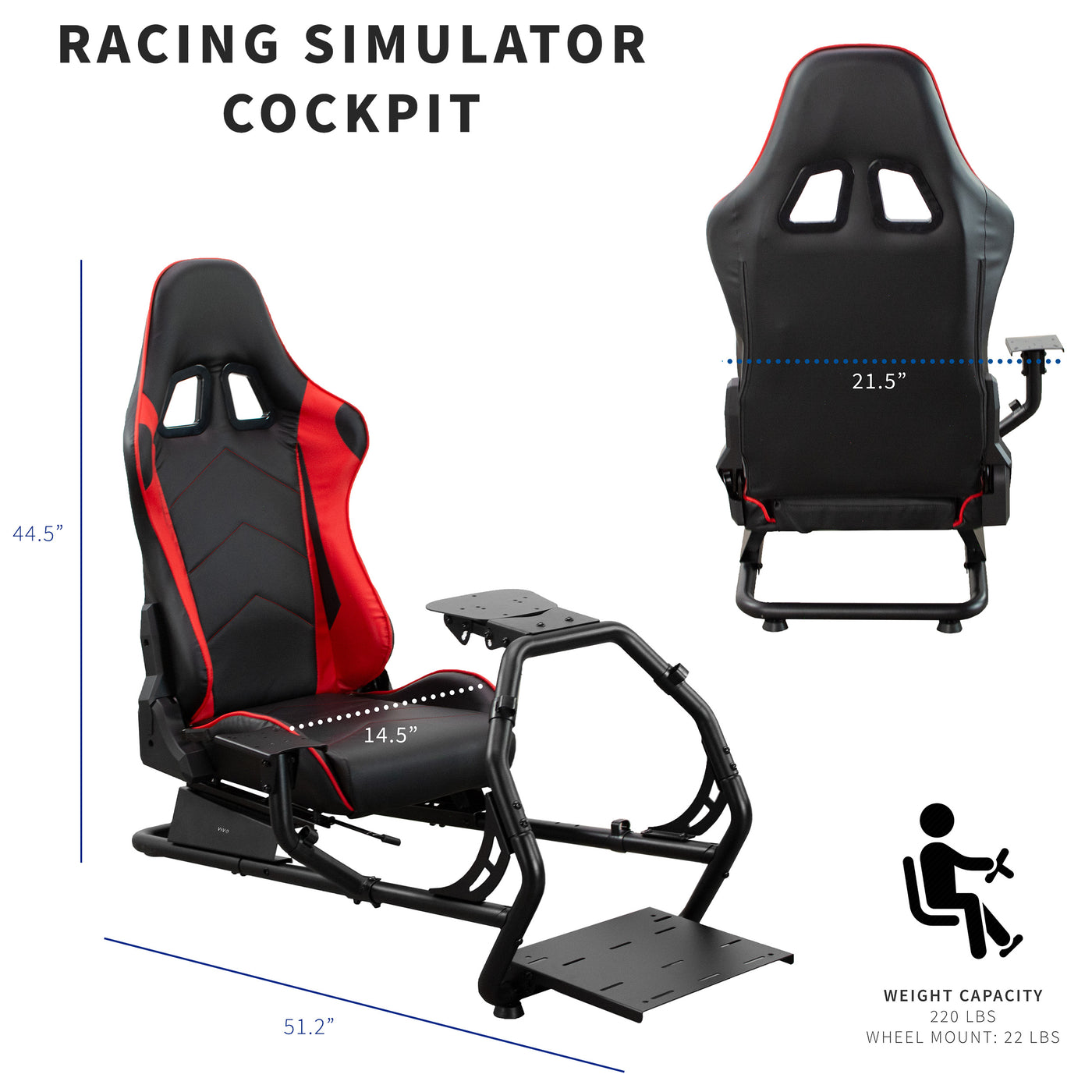 Racing Simulator Cockpit – VIVO - desk solutions, screen mounting, and more