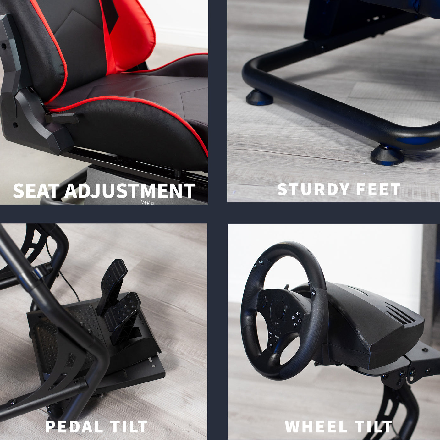 Racing Simulator Cockpit – VIVO - desk solutions, screen mounting, and more