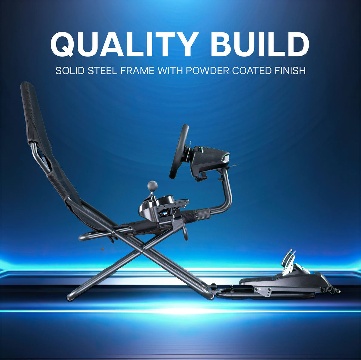 Folding Racing Simulator Cockpit – VIVO - desk solutions, screen ...