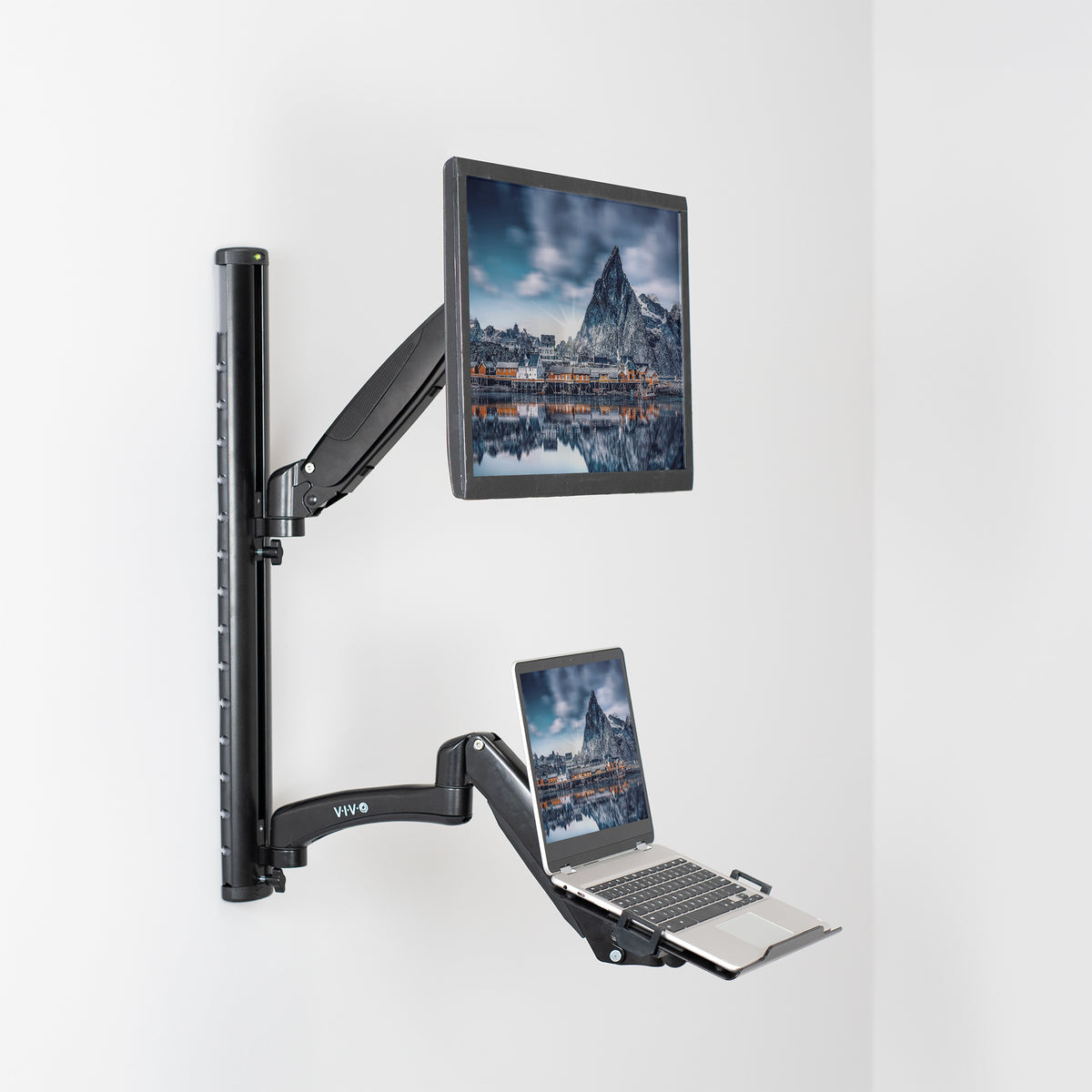 Computer Monitor Tray Wall Mounted Computer Tray Aluminiumlegering Mechanische Lente Arm