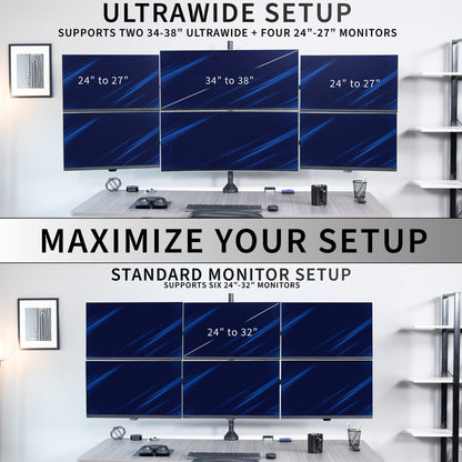 Monitor setup options with text and images of multiple monitors.