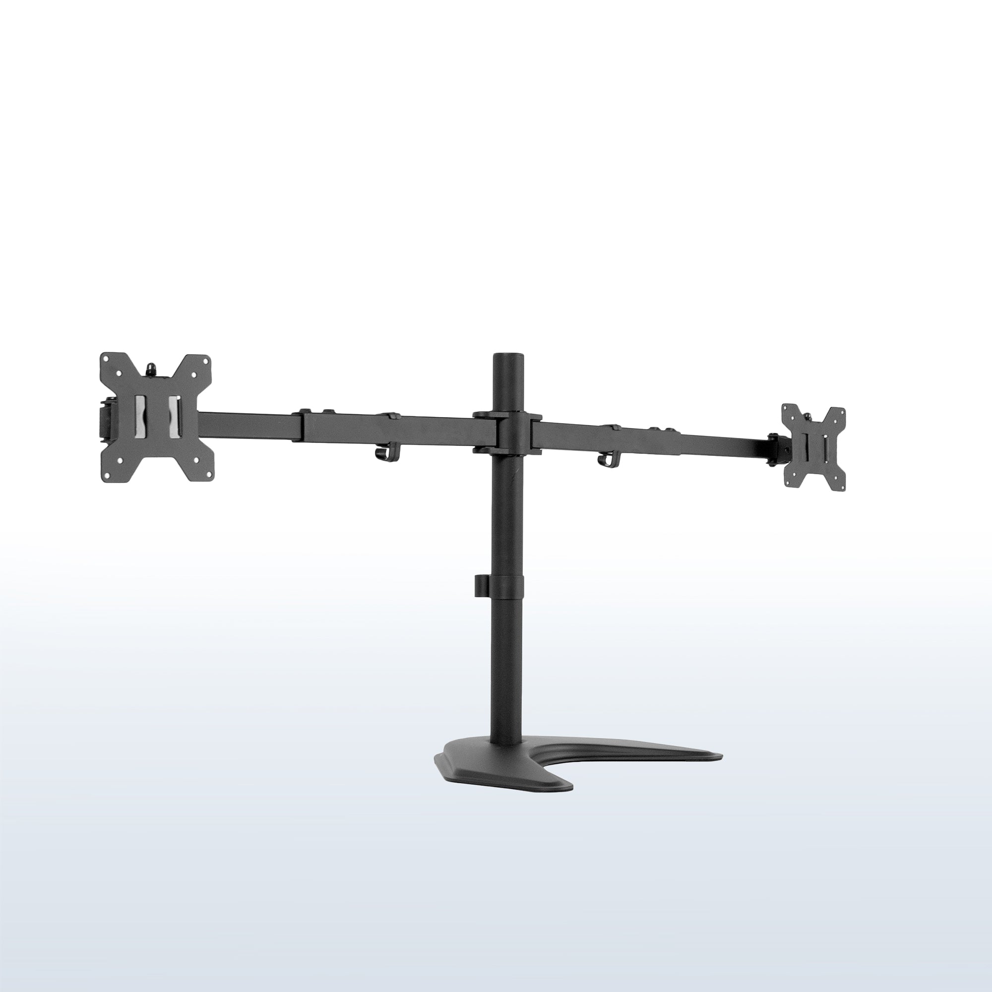 Sturdy and adjustable dual monitor mount