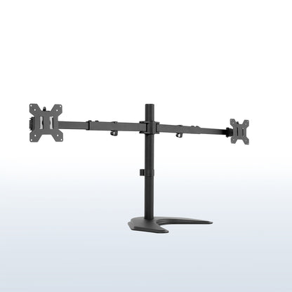 Sturdy and adjustable dual monitor mount