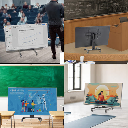Low Height TV Cart for 32” to 75” Screens