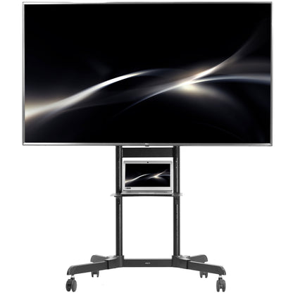 Black Mobile Large TV Cart for 55” to 100” Screens