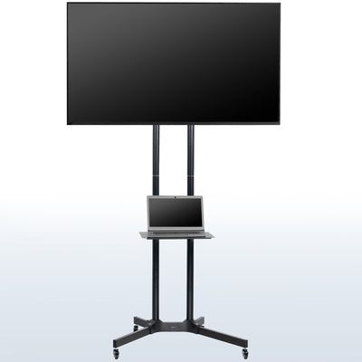 Extra tall mobile TV stand for home and office.