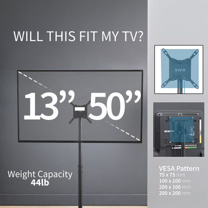Height adjustable TV stand.