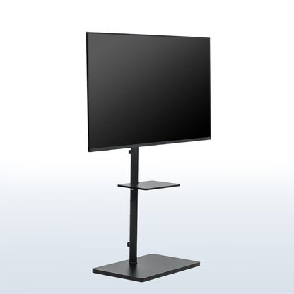 Height Adjustable TV Floor Stand with Shelf