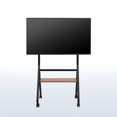 Mobile Heavy-Duty Height Adjustable Studio TV Cart for large screens that can be used in the home and office.