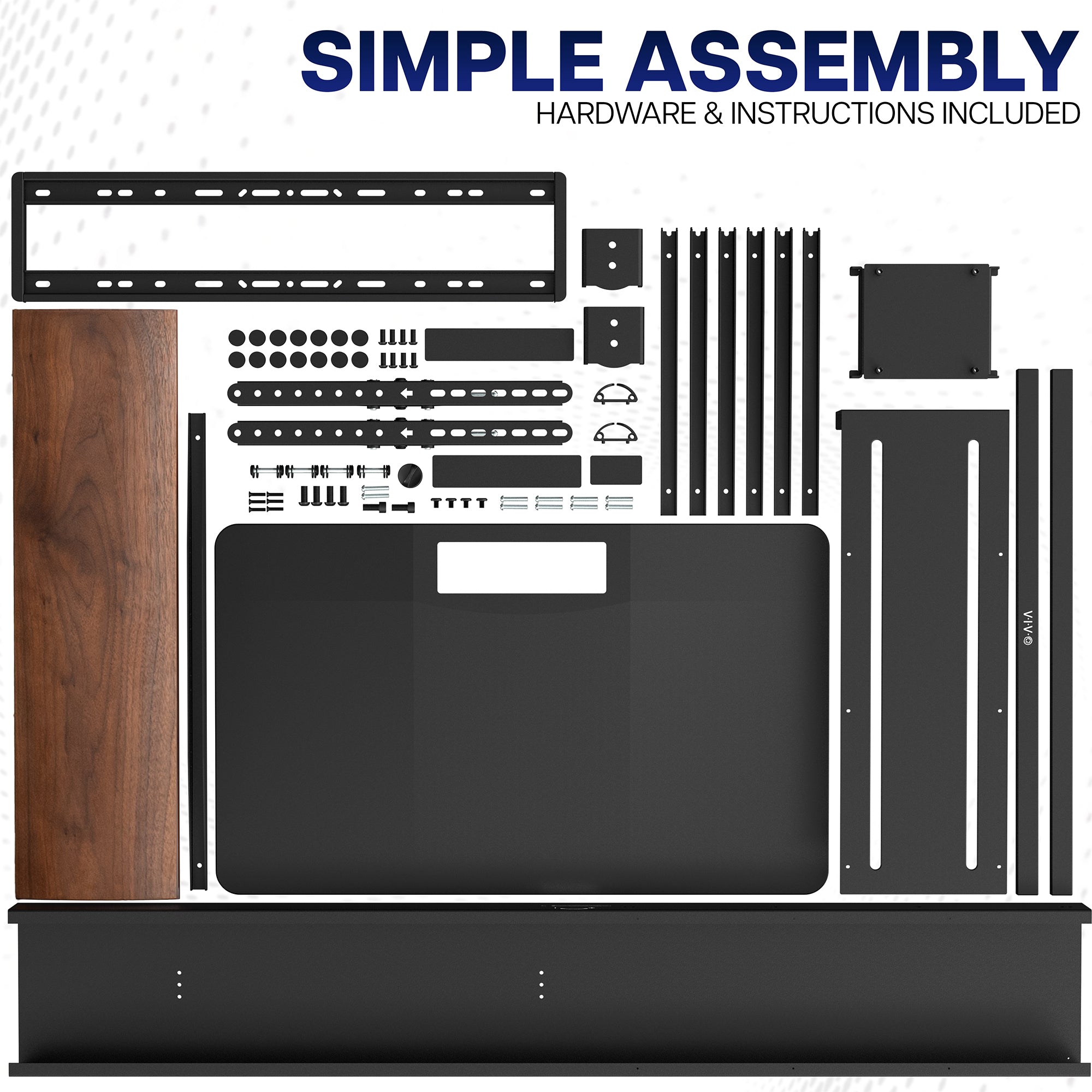 Free-Lift TV Stand with Super-Sized Base - 55