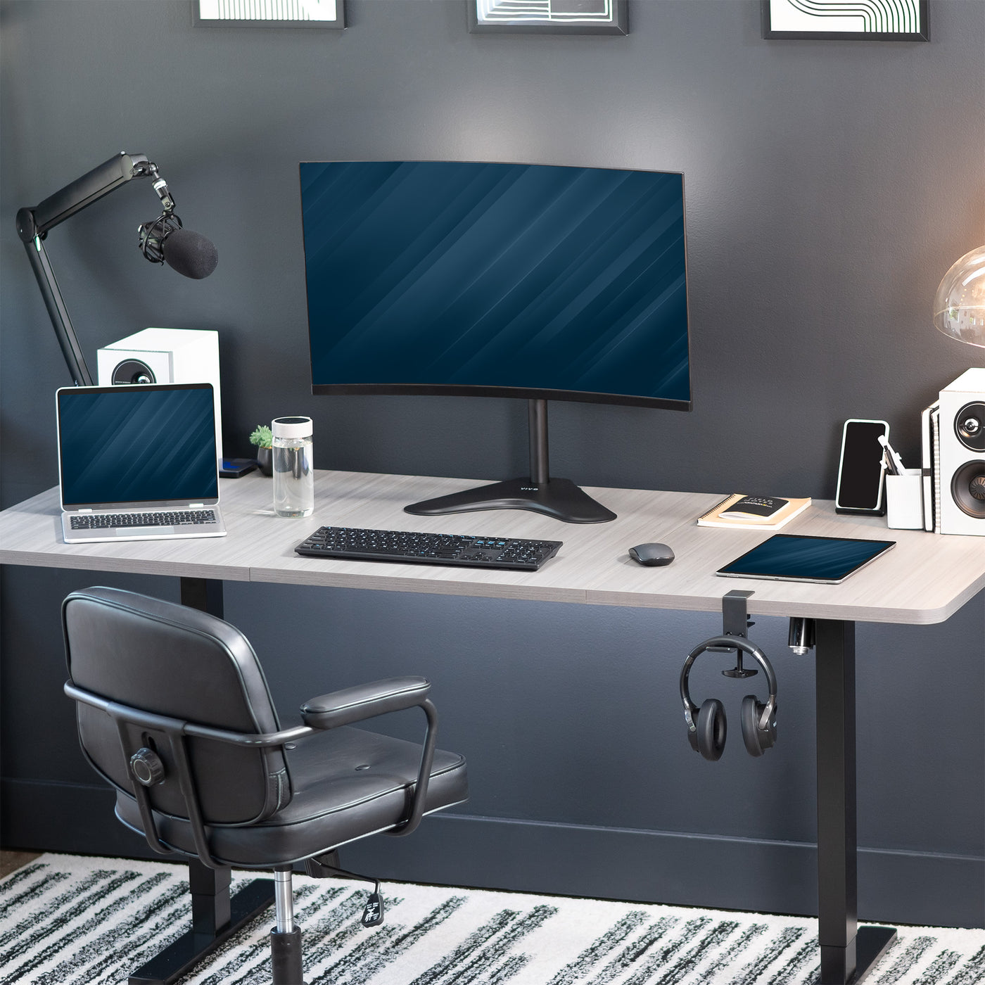 Desk With Screen Single Monitor Desk Stand – VIVO - desk solutions, screen mounting, and ...