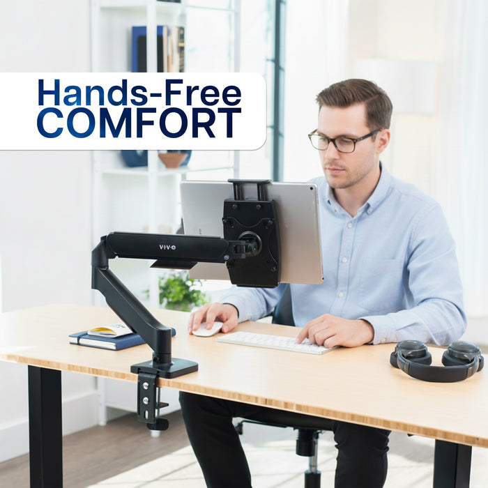 Single Mechanical Arm Desk Mount for Tablets, 2-in-1 Laptops, Portable ...