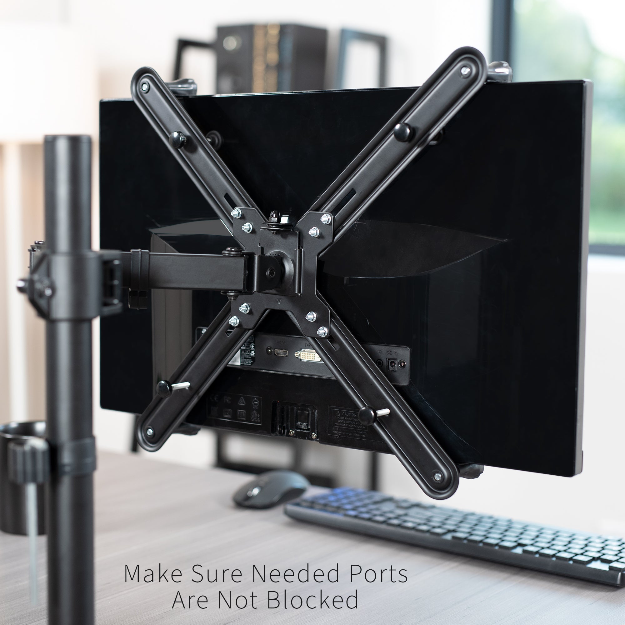 Single 17" to 32" Monitor Desk Mount with VESA Adapter Bracket