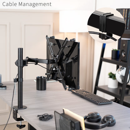 Single Monitor Desk Mount with VESA Adapter Bracket