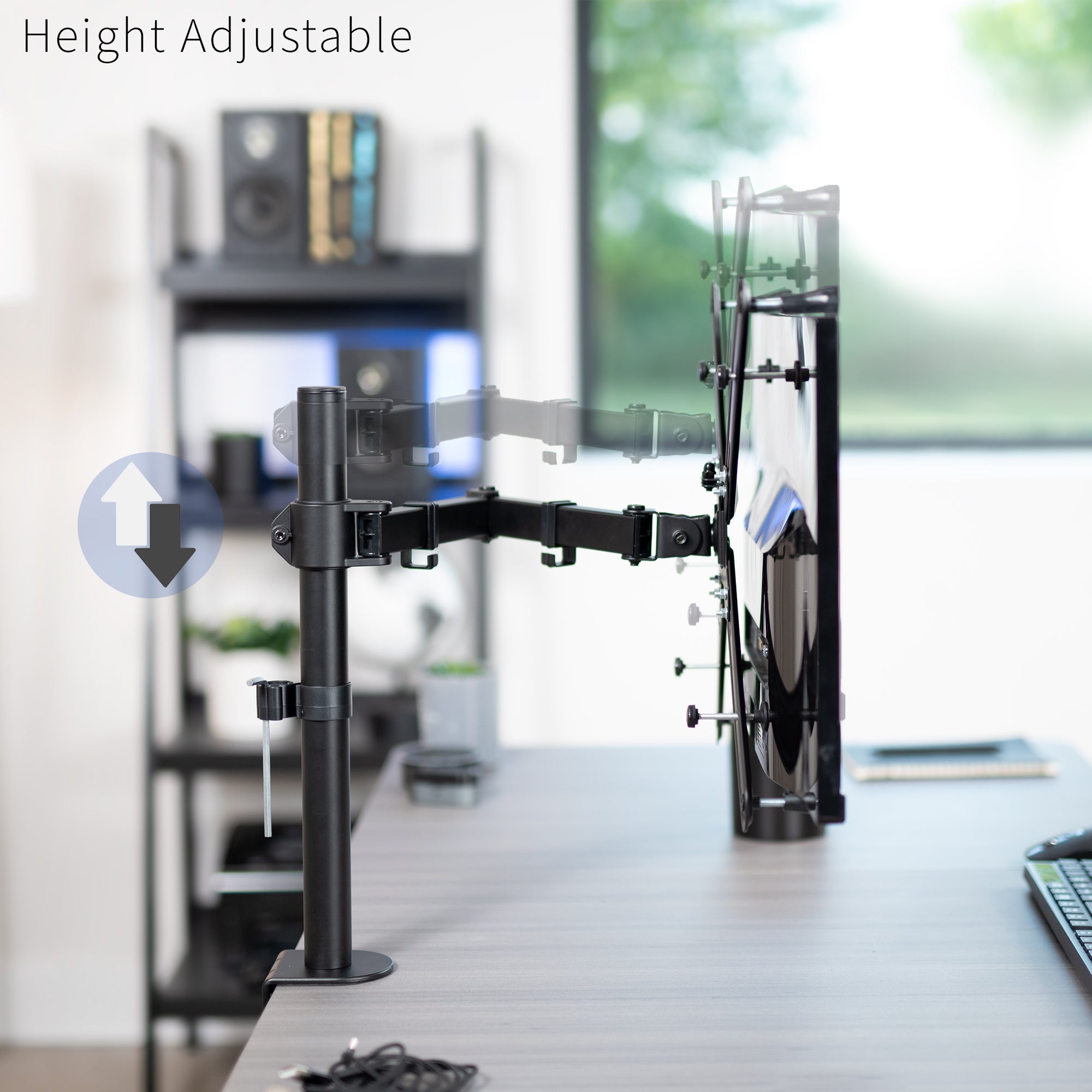 Single 17" to 32" Monitor Desk Mount with VESA Adapter Bracket