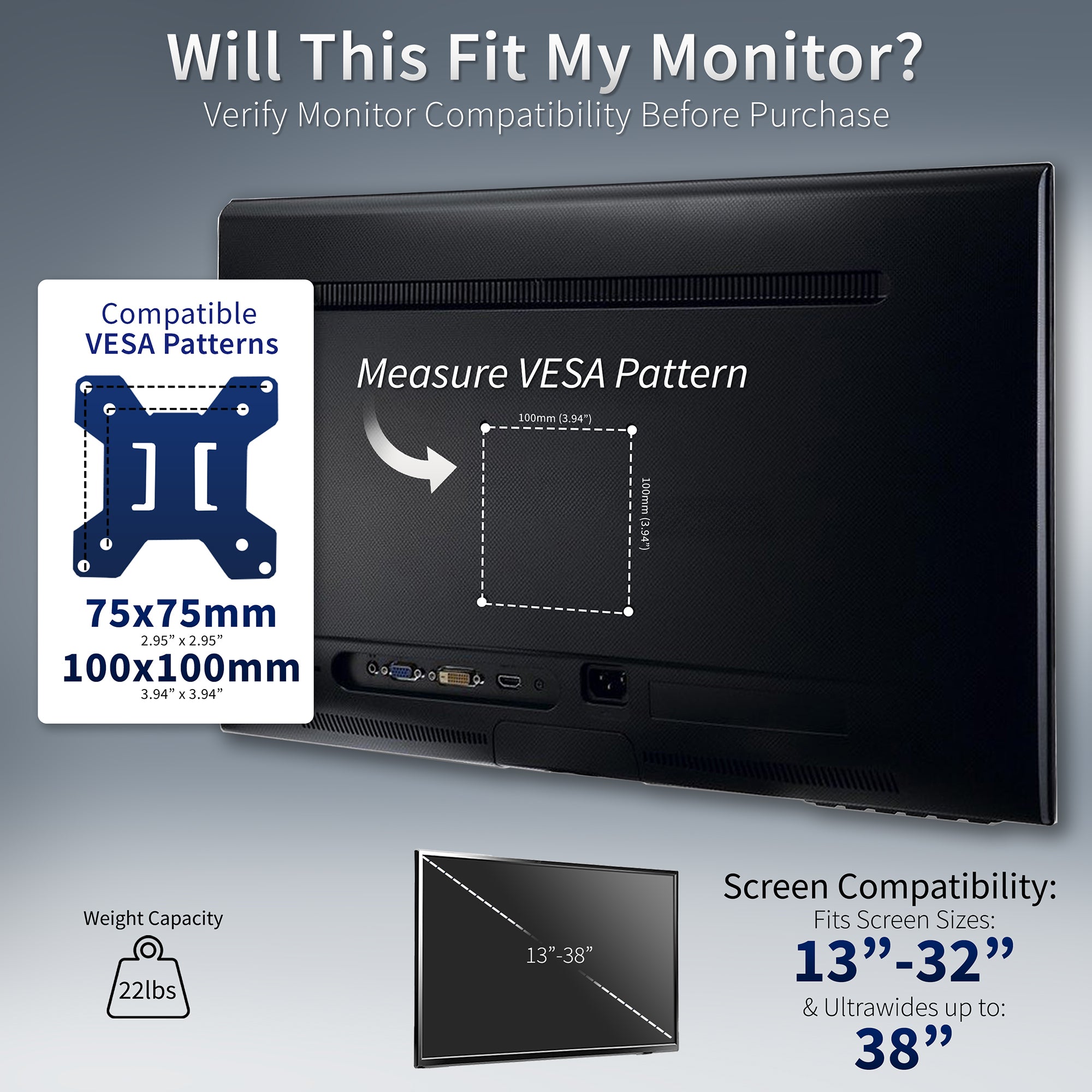 VESA Compatibility on a monitor stand