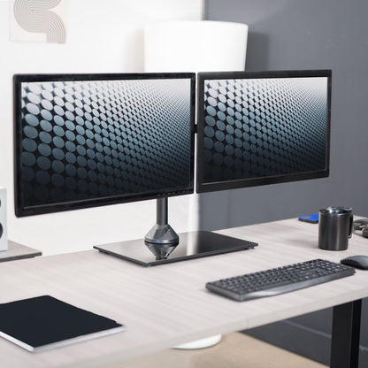 Dual Monitor Desk Stand in office space